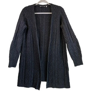 Soft Surrounding Womens Gray M Cable Knit Costal Cardigan